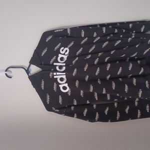 Adidas black and white logo hoodie